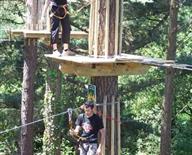 park in the trees and tree climbing adventure in the forest: leisure activities for children and adolescents in Perros-Guirec