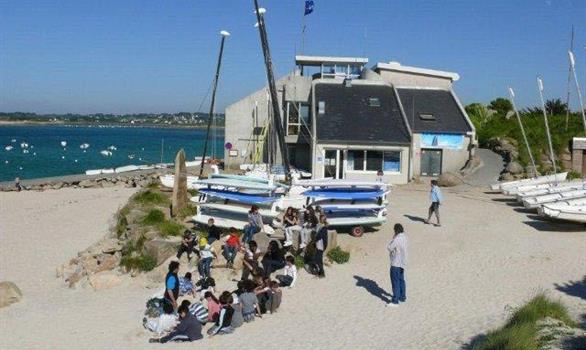 The Ile Grande Pleumeur Bodou on the Côte de Granite Rose in the Cotes d'Armor in Brittany. Brittany's islands - Stereden, Village de Chalets