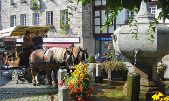 The steam train of Paimpol - Pontrieux, in Brittany - Stereden, Village de Chalets