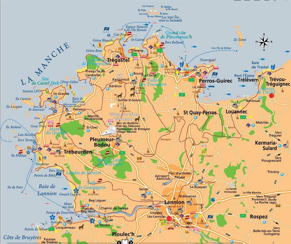 Pink Granite Coast Map