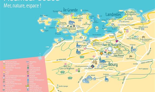 Map of Pleumeur-Bodou - Stereden, Village de Chalets