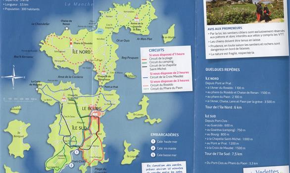 Map of the island Brehat - Stereden, Village de Chalets