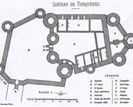 Map of the castel of Tonquedec